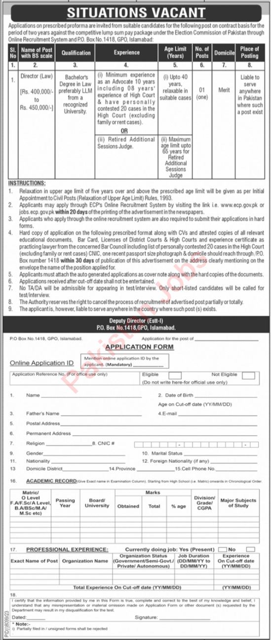Government Organization Islamabad Jobs 2024 Detail