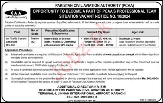 Pakistan Civil Aviation Authority Karachi Jobs 2024 Detail